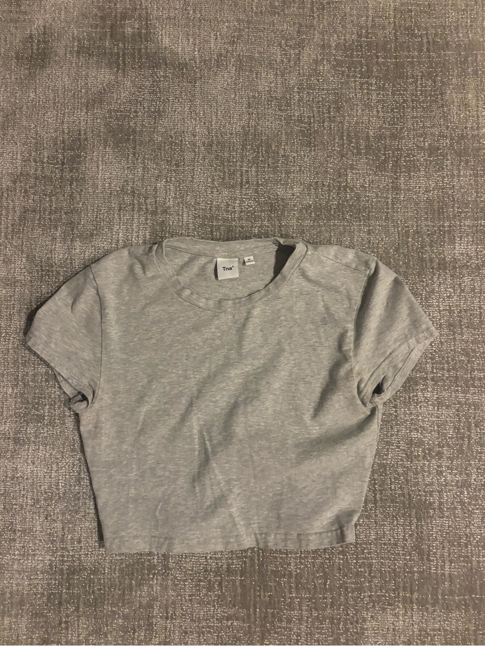 TNA Heather Gray Cropped Tee